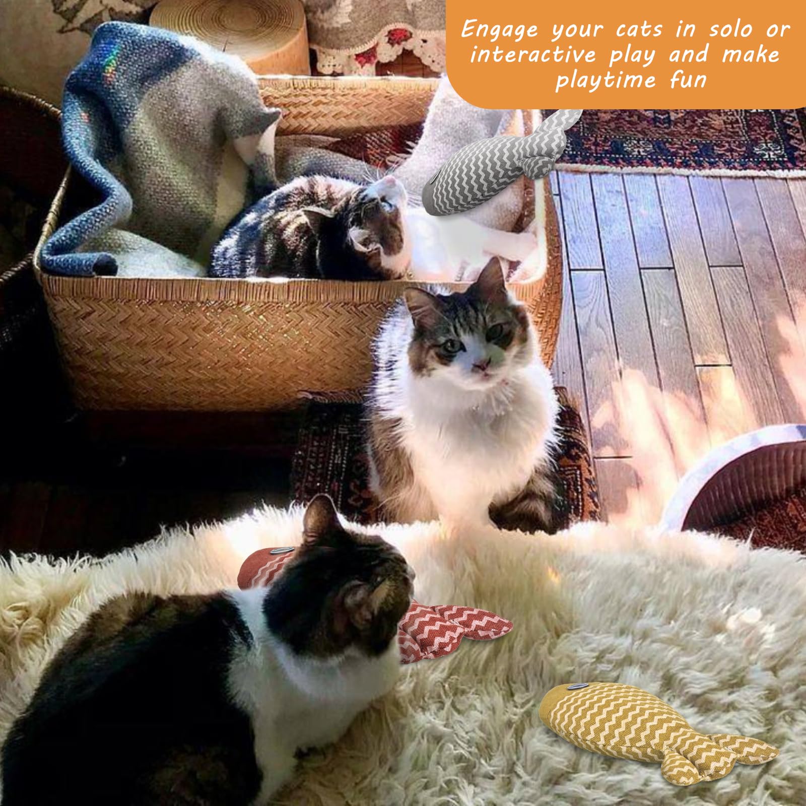 Katzenspielzeug Fisch Katzenminze Spielzeug Interaktives Katzenspielzeug Katzenkauspielzeug Katzenkissenspielzeug KätzchenüSpund Kicker Spielzeug für Katzen Ich bin Innenbereich Kätzchen Bausatz