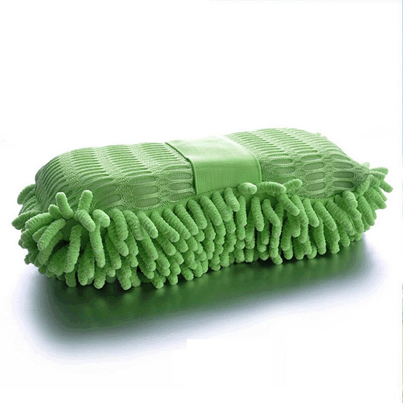 Carsun Microfiber Car Washer Sponge Cleaning Car Care Detailing Brushes Washing Towel Auto Gloves Styling Accessories: green