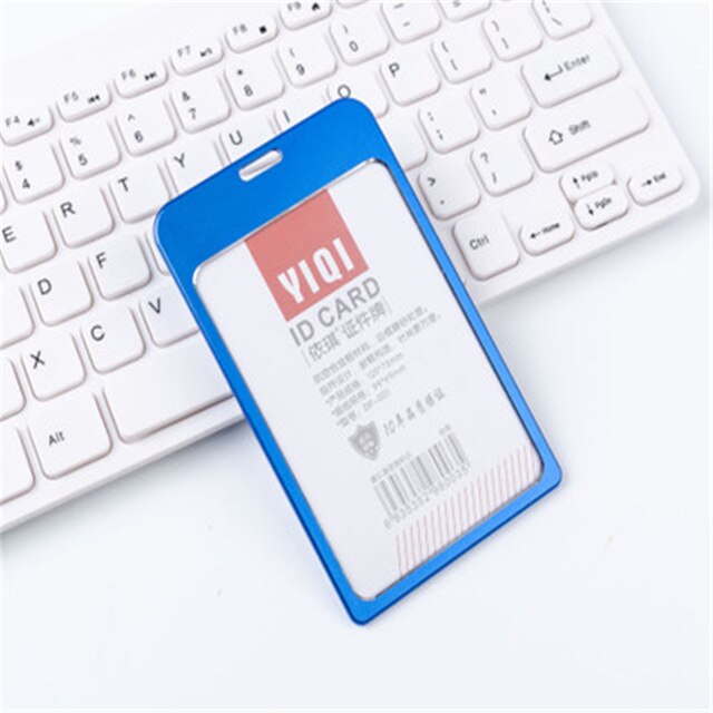 1Pc Aluminium Card Sleeve Id Badge Case Clear Bank Credit Card Badge Holder Accessoires Uiten Mijn Persoonlijkheid: Blue