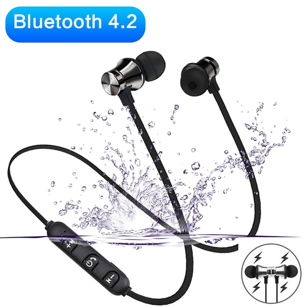 Xt11 adsorção magnética sem fio bluetooth 4.2 fone de ouvido leve in-ear música neckband esportes fone de ouvido com microfone