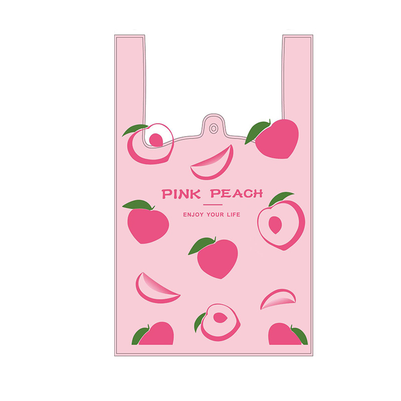 Bolsa de plástico colorida con bonito de frutas, bolsa de de mano, ropa, cocina, compras, , embalaje de reutilizable, 50 Uds.: Color zafiro profundo