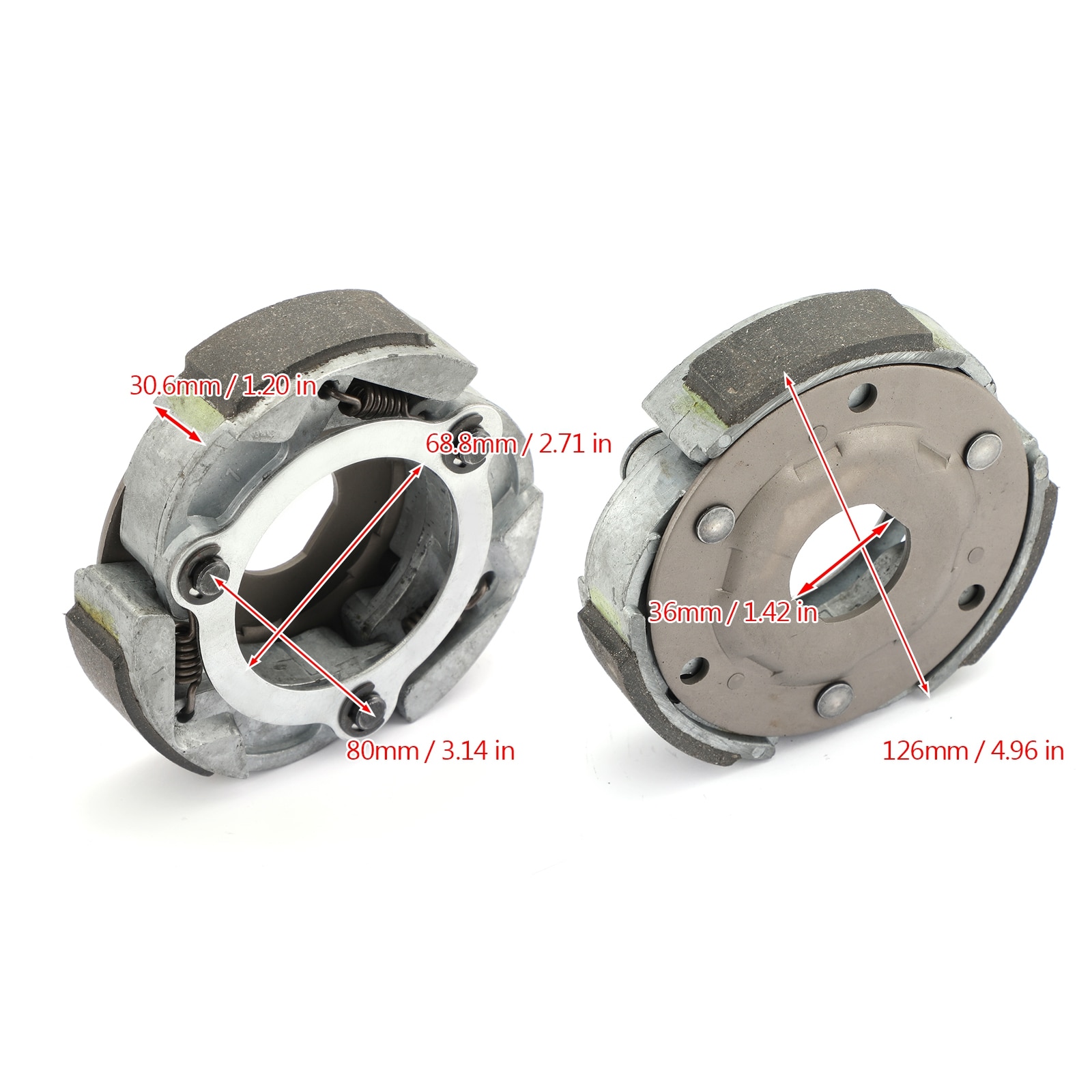 Areyourshop for Yamaha YP250 YP 250 A/D Majesty 1995-1999 Wet Clutch Shoe Carrier Assy with Springs for Aprilia Leonardo 250