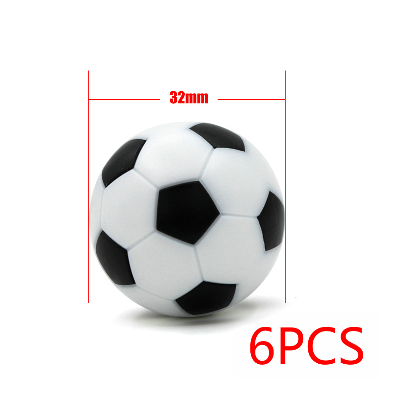 6PCS/lot 32mm Small Soccer Ball Mini Table Football Balls Black White Soccer Ball for Entertainment Flexible Trained Relaxed Toy: light yellow