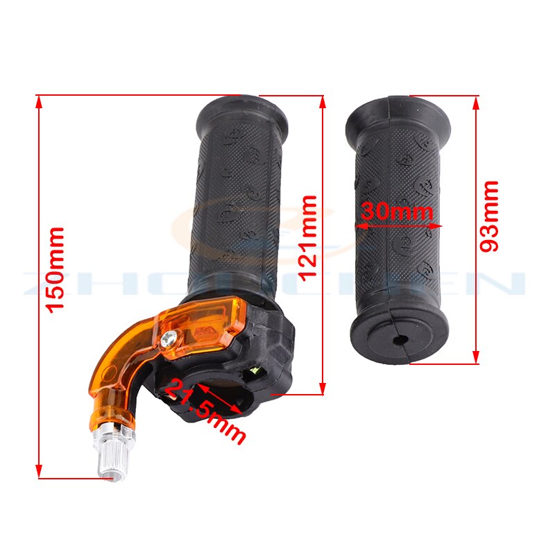 Juego de palancas de freno para Minimoto, empuñaduras de acelerador de giro de 22mm, 2 tiempos, 47cc, 49cc, Mini Moto Dirt Cross, de bolsillo, ATV, Motocross: Rosa