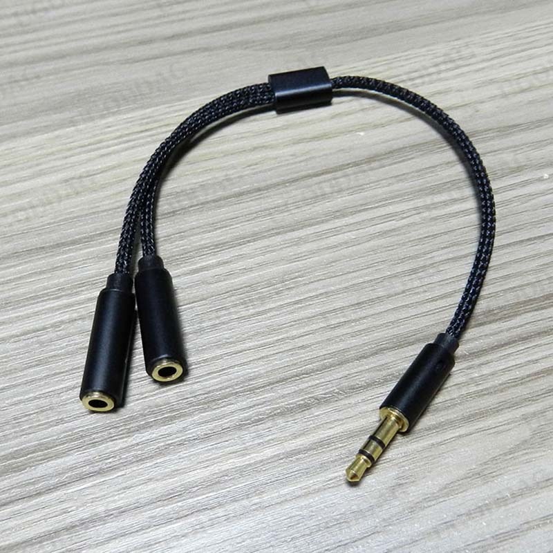 Hoofdtelefoon Splitter 3.5Mm Verlengkabel Audio Stereo Y Splitter 3.5Mm 1 Man Naar 2 Vrouwelijke Splitter