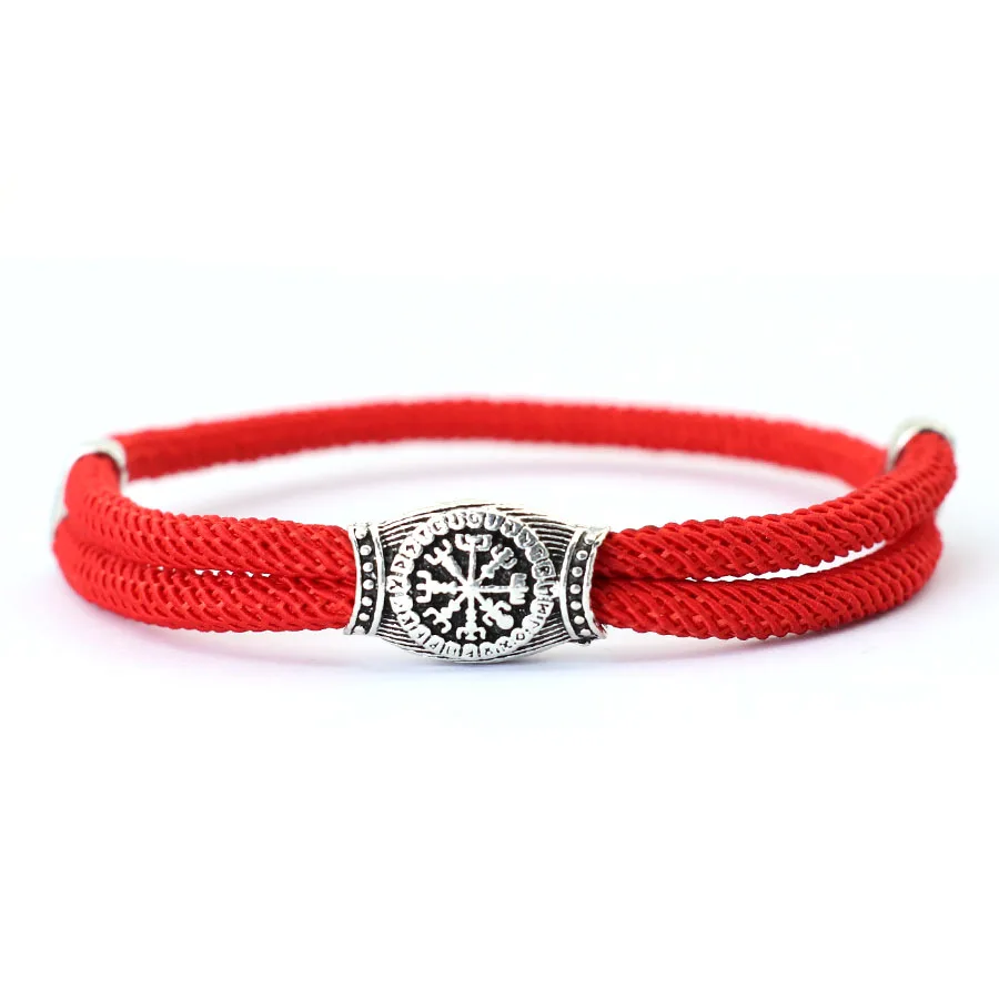 Mode Mannen Armband Touw Handgemaakt Weaven Viking Symbool Braslet Verstelbare Nautische Draad Braclet Surfen Sieraden Accessoires: Reddish Brown
