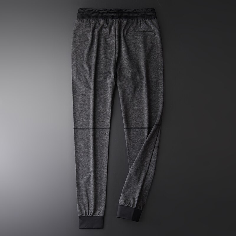 Lyxig blomma vårgarn ren färg sport fritid herrbyxor plus size 4xl elastisk midja casual byxor herr