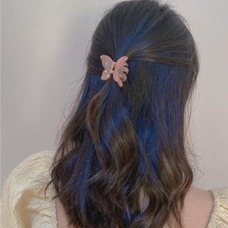 Butterfly hair clip grab ball akryl hode clip hår tilbehør kvinnelig hår clip head tilbehør