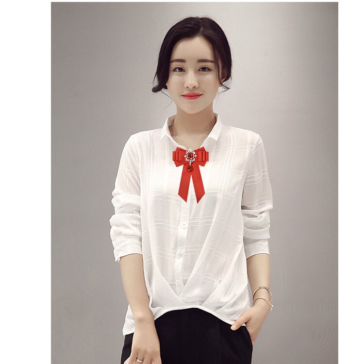 I-remiel – Broche en velours rouge, nœud papillon, col, broches, chemisier, vêtements pour femmes, accessoires, bijoux à la