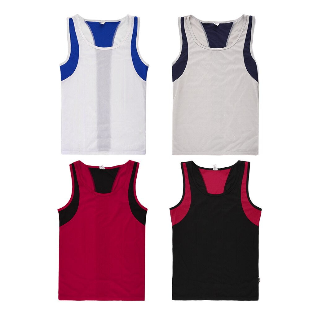 Men Male Outdoor Sport Exercise Vest Quick Drying Comfortable Cotton Solid Running Cycling Vest Shirt