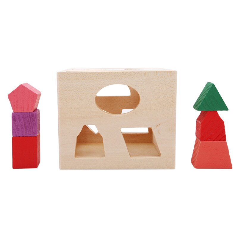 Intelligence Box Geometry Digital House Children Building Block Shape Matching Puzzle Toy