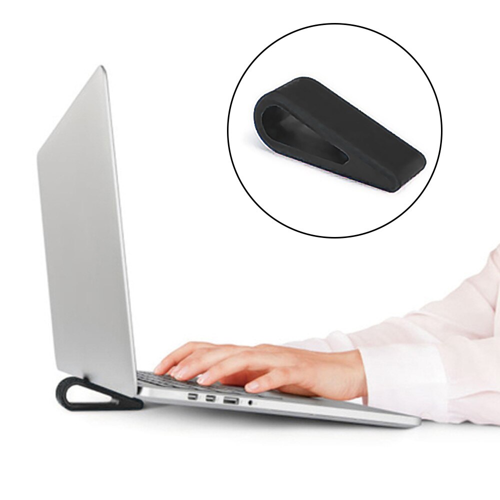 Besegad Tablet Holder Laptop Cooling Stand Simple Notebook Keyboard Risers Stand Holder for Offices Cooler Base School Supplies: Black