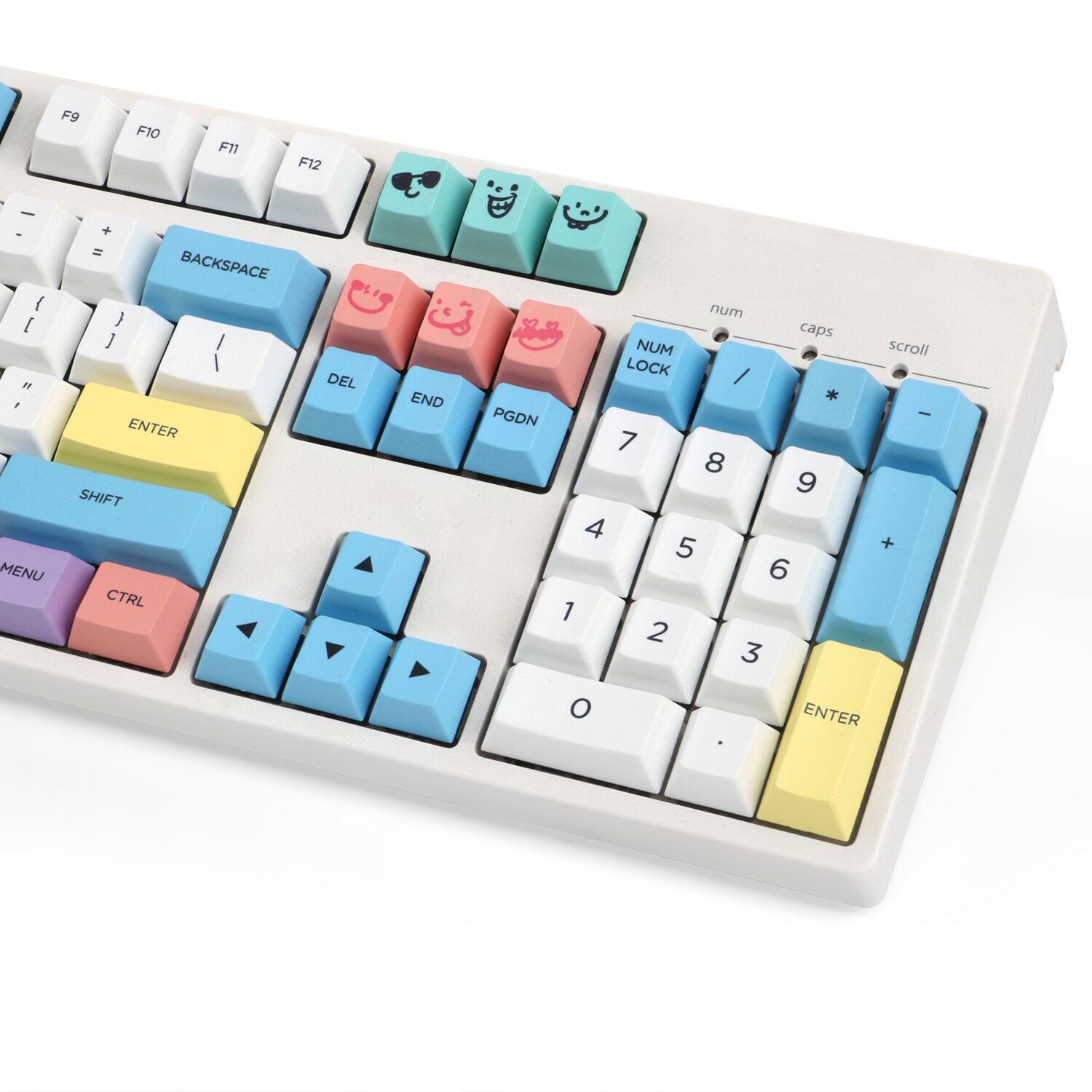 Cherry Profile Dye Sublimation Thick PBT Chalk Keyset Keycap For Cherry MX Switches Mechanical Keyboard