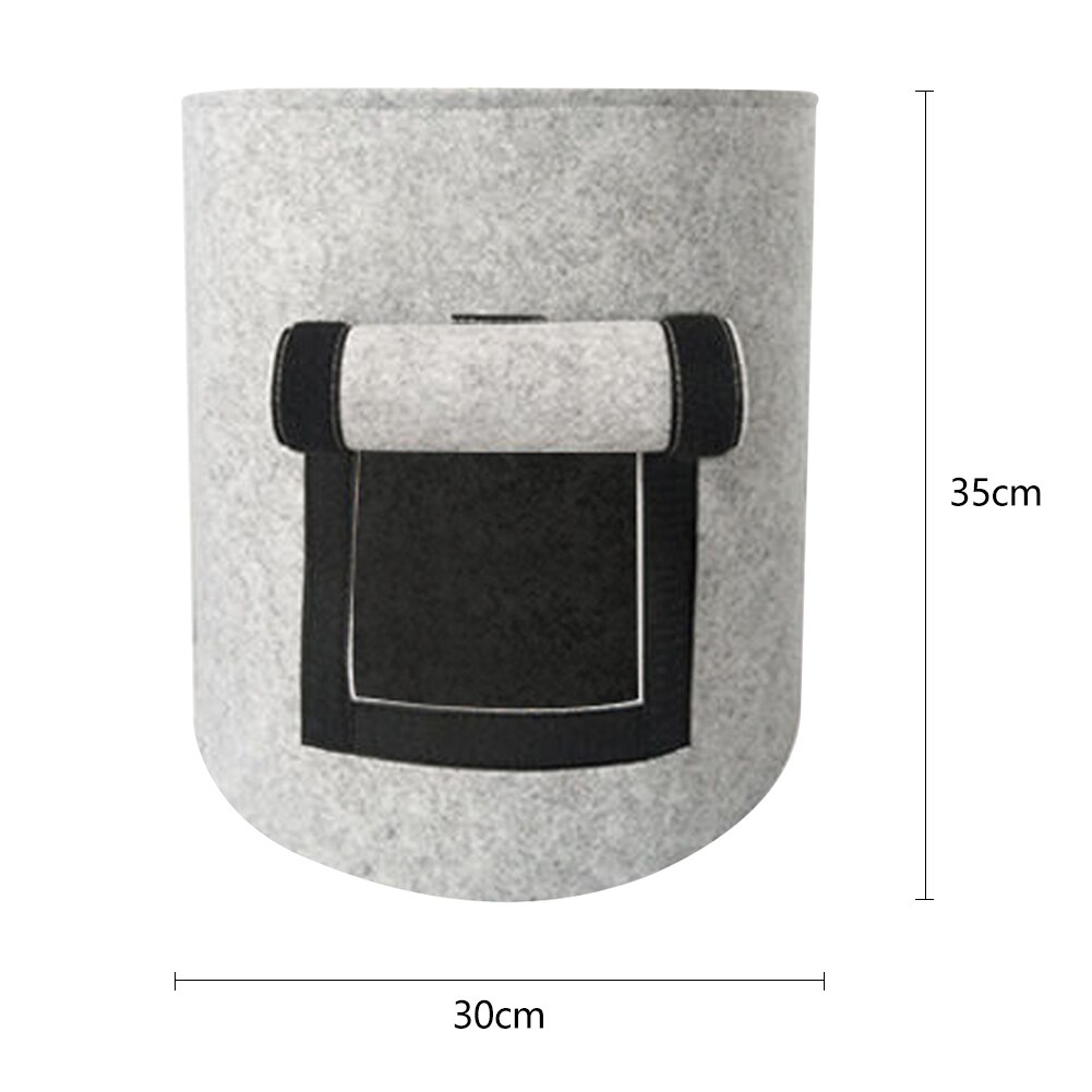 Vilt Plant Groeien Zakken Geweven Stof Tuin Aardappel Pot Greenhouse Groenteteelt Zakken Hydraterende Verticale Gereedschap Tuin Gereedschap: Gray 7 gallon
