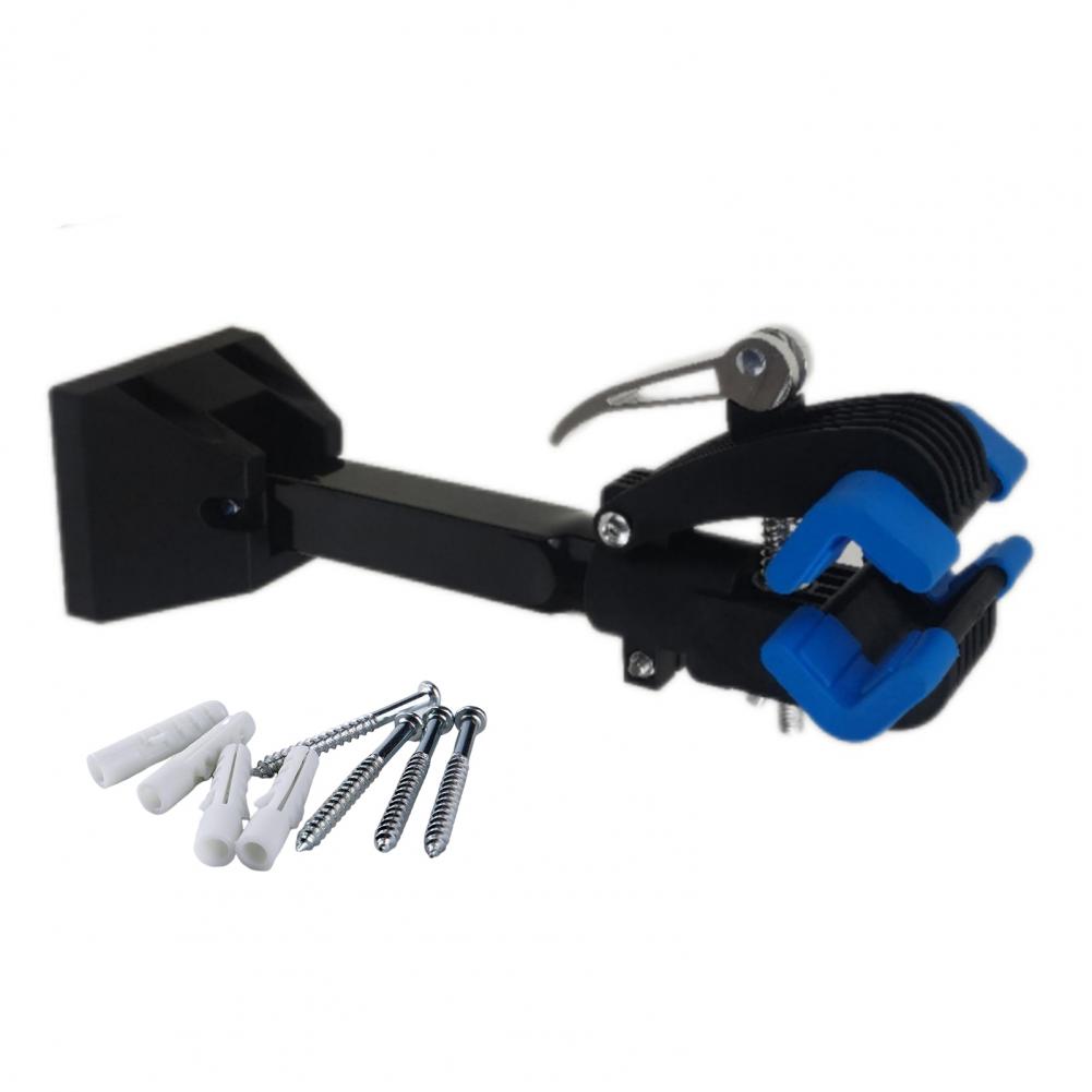 Estante de bicicleta montado en la pared, soporte de reparación de bicicletas duradero con altura ajustable, fuerte capacidad de carga para bicicleta fácil para banco de trabajo: Azul
