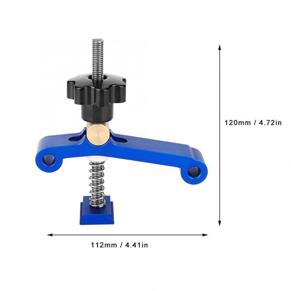 1Set Universal Clamping Blocks Platen Miter Track Clamping Blocks M8 Screw Woodworking Joint Quick Acting Hold Down Clamp Set