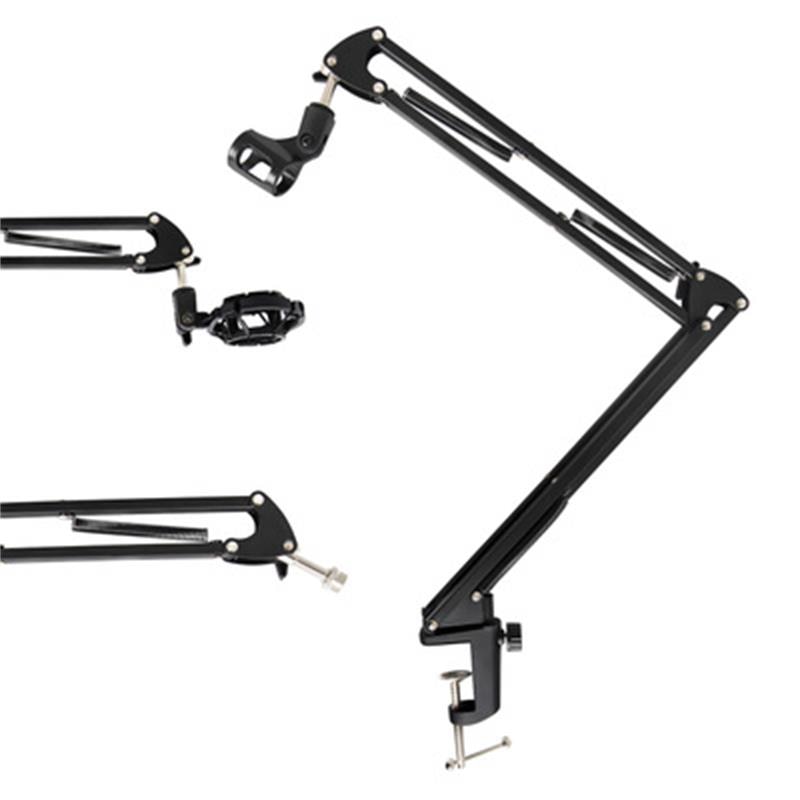 Microphone Stand For Blue Yeti and Blue Snowball With Mic Pop Filter and Heavy Duty Boom Scissor Arm Stands For BM 800 Mic