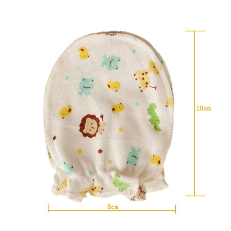 3Pair/lot Cotton Baby Anti Scratching Gloves Cartoon Newborn Gloves Protection Face Baby Mittens Glove Infant Accessories 0-6M