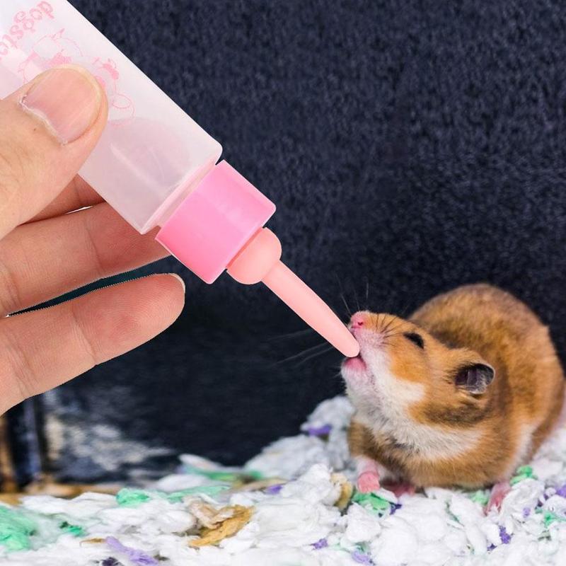 60ml valpar kattunge nappflaska husdjur hund katt bady ammande vatten mjölk djur baby matare med rengöringsborste slumpmässig färg 6 stycken