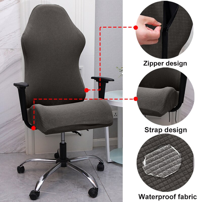 Waterdichte Stof Gaming Stoel Cover Stretch Anti-Slip Plaid Bureaustoel Covers Goedkope Game Stoel Hoes Voor Office Home