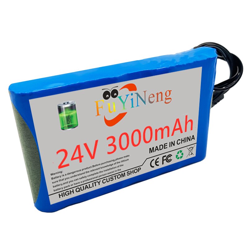 24V battery pack 6s1p 3000mAh 18650 Rechargeable Lithium Ion battery pack capacity DC 25.2V 3000mAh CCTV Cam Monitor