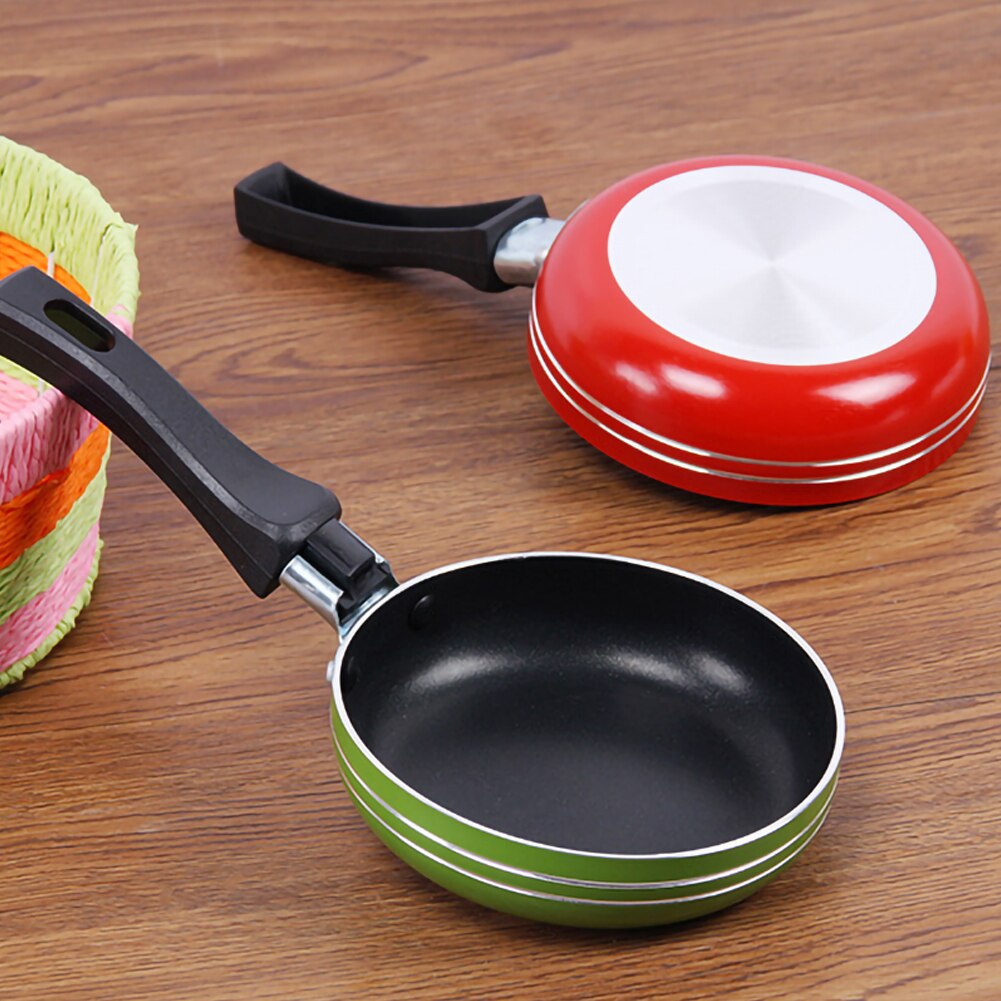 Mini Cooking Pan Non-Stick Frying Pan Portable Breakfast with Handle Suitable for Frying Eggs Making Breakfast Beef Cookware