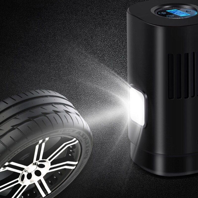 Portable Car Air Compressor DC 12V LED Light Digital Auto Tire Inflator Air Pump 6XDB