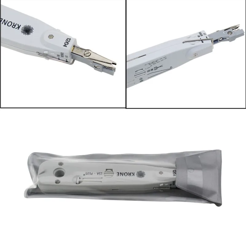 Silver KRONE LSA-Plus Punch Down Tool Kit with Sensor for Telecom Phone RJ11 Wire Ethernet Network Cat5 RJ45 Cable
