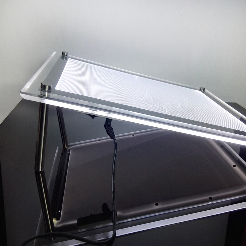 A4 Tabletop Crystal Acrylic LED Light Box Display Lightbox,Illuminated Poster&Menu Frames