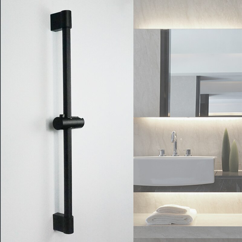 Adjustable 3 Function Matte Black Shower Head Slide Bar with Hand Held Shower and 1.5M Hose Wall Mounted Shower Sliding Bar Set