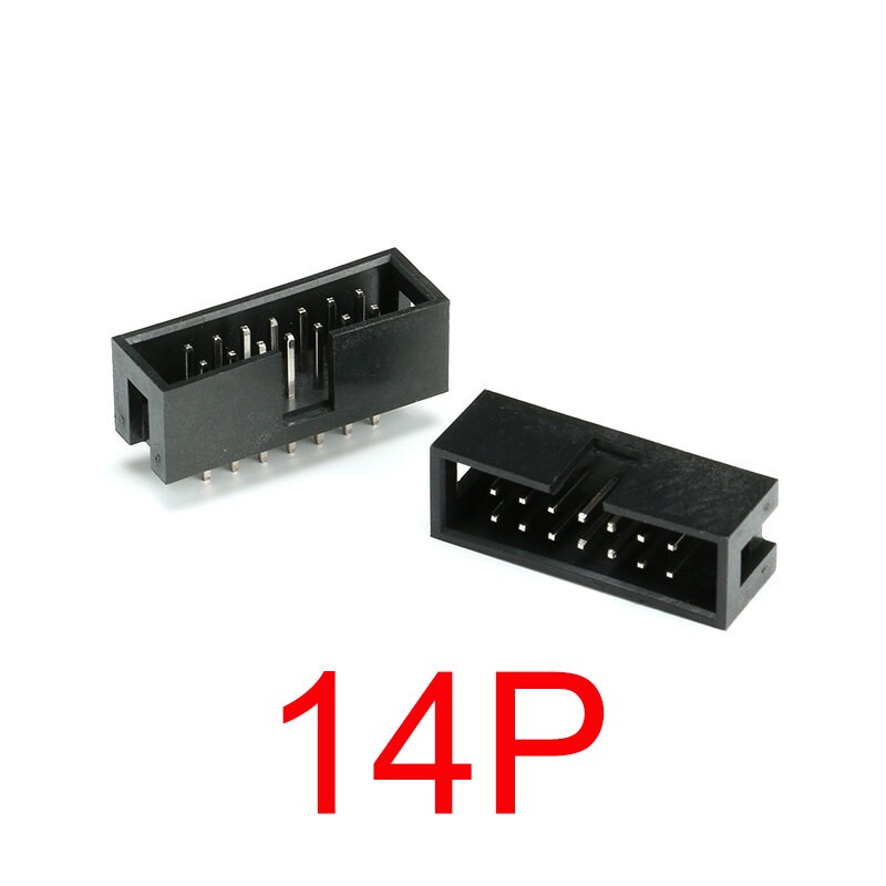 10pcs DC3 dip 6/10/20/26/34/40 P 2.54MM pitch MALE SOCKET Double-Spaced straight idc box headers PCB CONNECTOR DOUBLE ROW