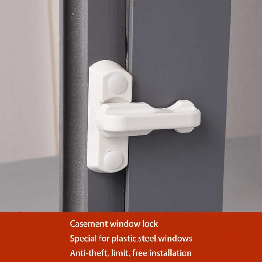 1 stk vinduesdørlås t formlåse plast stål hvide vinduer døre hasp sikkerhed børnesikring til hjemmets hardware
