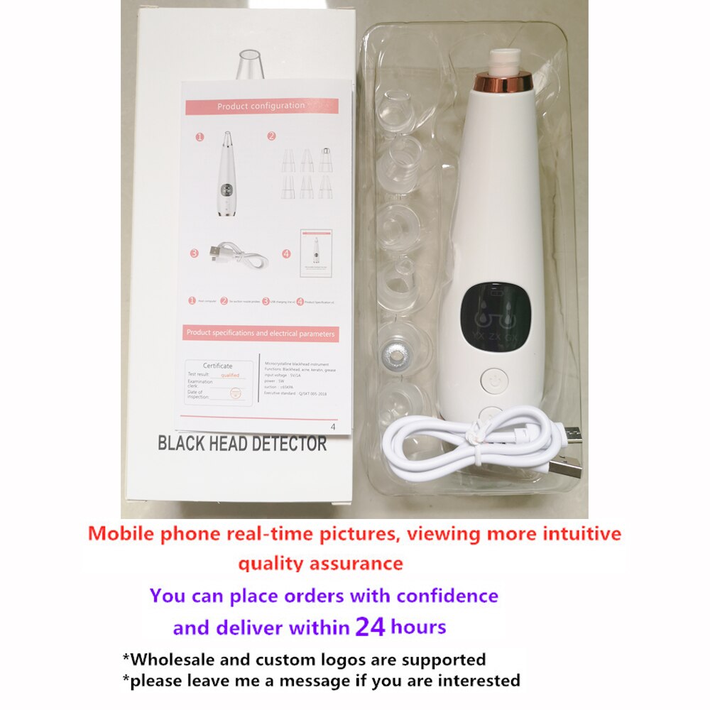 Black Head Remover Blackhead Vacuum Visible Facial Pore Cleaner Microscope Blackhead Suction Rechargeable Acne Pimple Remove