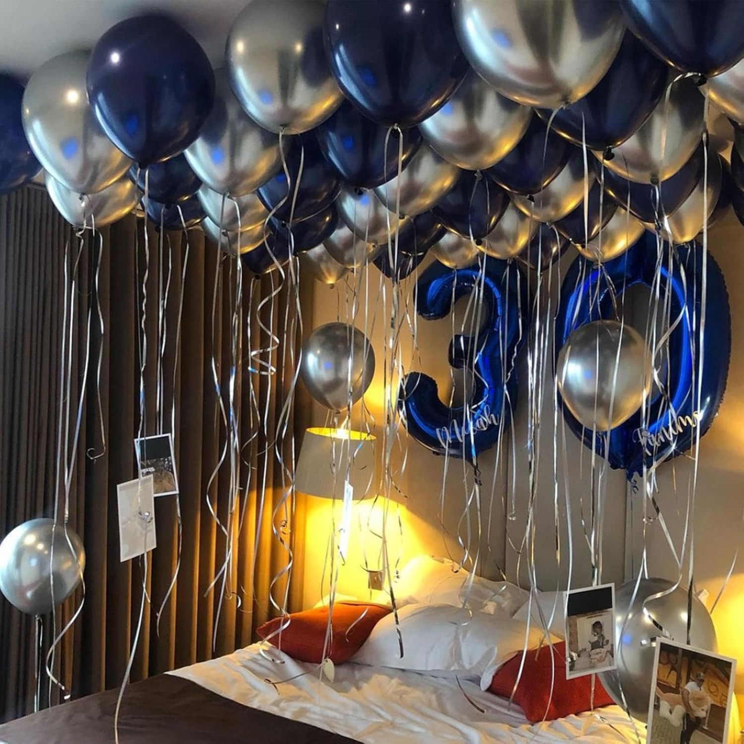 134 Uds. Kit de arco de globos plateado azul marino, para estudiantes, escuela, de cumpleaños, boda, Baby Shower, decoración de aniversario de graduación