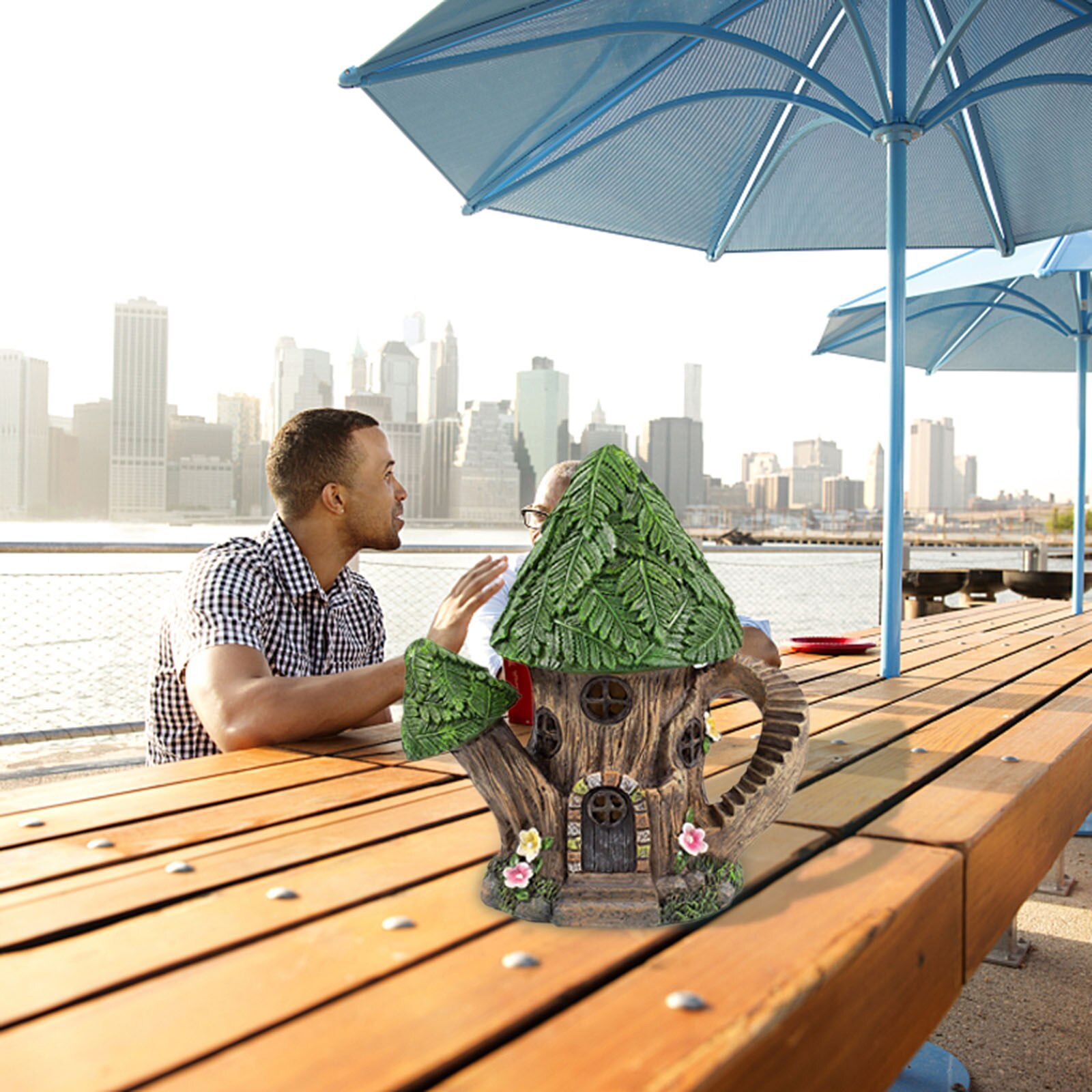 Home Courtyard Garden Statues Decoration Solar House Balcony Decoration Sculptures Ornaments Home Festivals