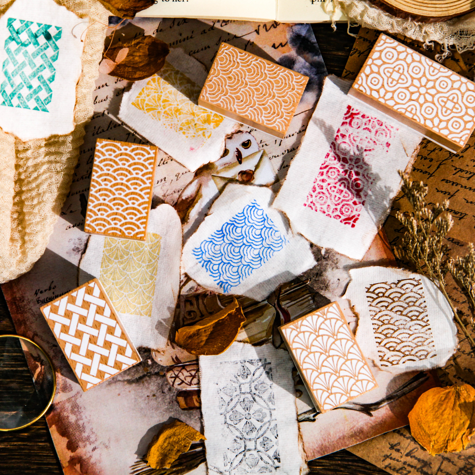 Vintage Wooden Rubber Stamp Bottle Shape Flower Printed DIY Scrapbooking Albums Stamp Stationery Handbook Seal Planner