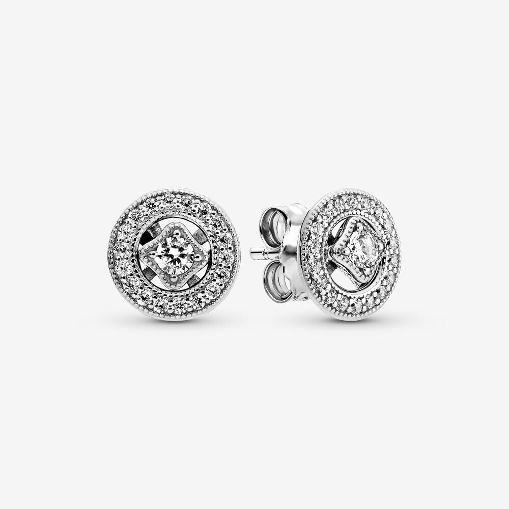 925 Zilveren Sterling Oorbellen Vintage Cirkel Stud Oorbellen Fit Pan Voor Vrouwen Wedding Party Earring Sieraden