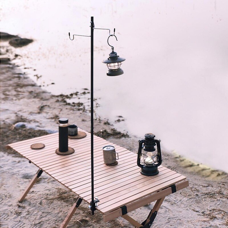 Poteau de lampe pliable en alliage d'aluminium, Camping en plein air randonnée, pêche Portable, support de fixation de la lumière, support de lanterne