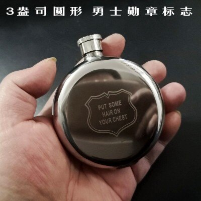 3oz Round Stainless Steel Hip Flask Men Portable Stanley Flask Outdoor Flagon Wine Bottle With Flask Funnel: 3oz YonSiZan