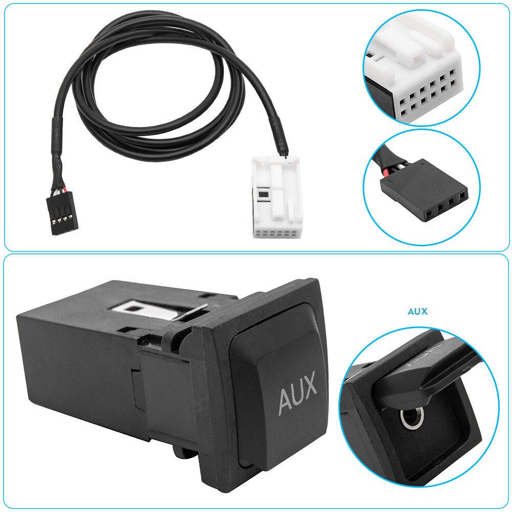 Bil aux installationsstik adapter kabel radio biltilbehør udskiftning interface kabel til vw rcd 510 rcd 310 rcd 300 rcd 210