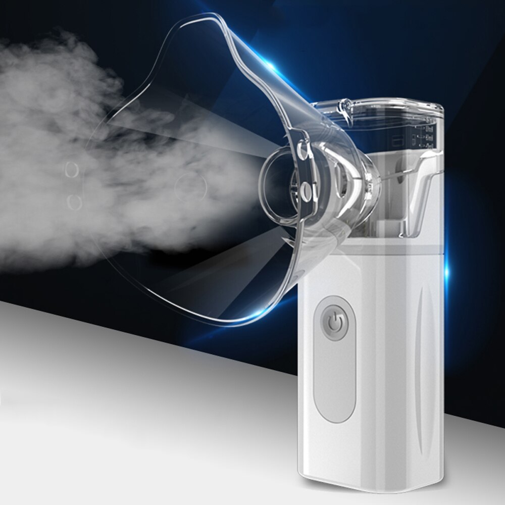 Atomizador de inhalación para el hogar, atomizador de malla portátil, Nebulizador ultrasónico de Bajo decibel, humidificador para adultos y niños: grey