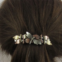 Holiday tematyczne brązowy Steampunk spinki do włosów/szpilki/szt., akcesoria do włosów, 80mm-francuskie grube włosy Barrette ważki/słoń/kot