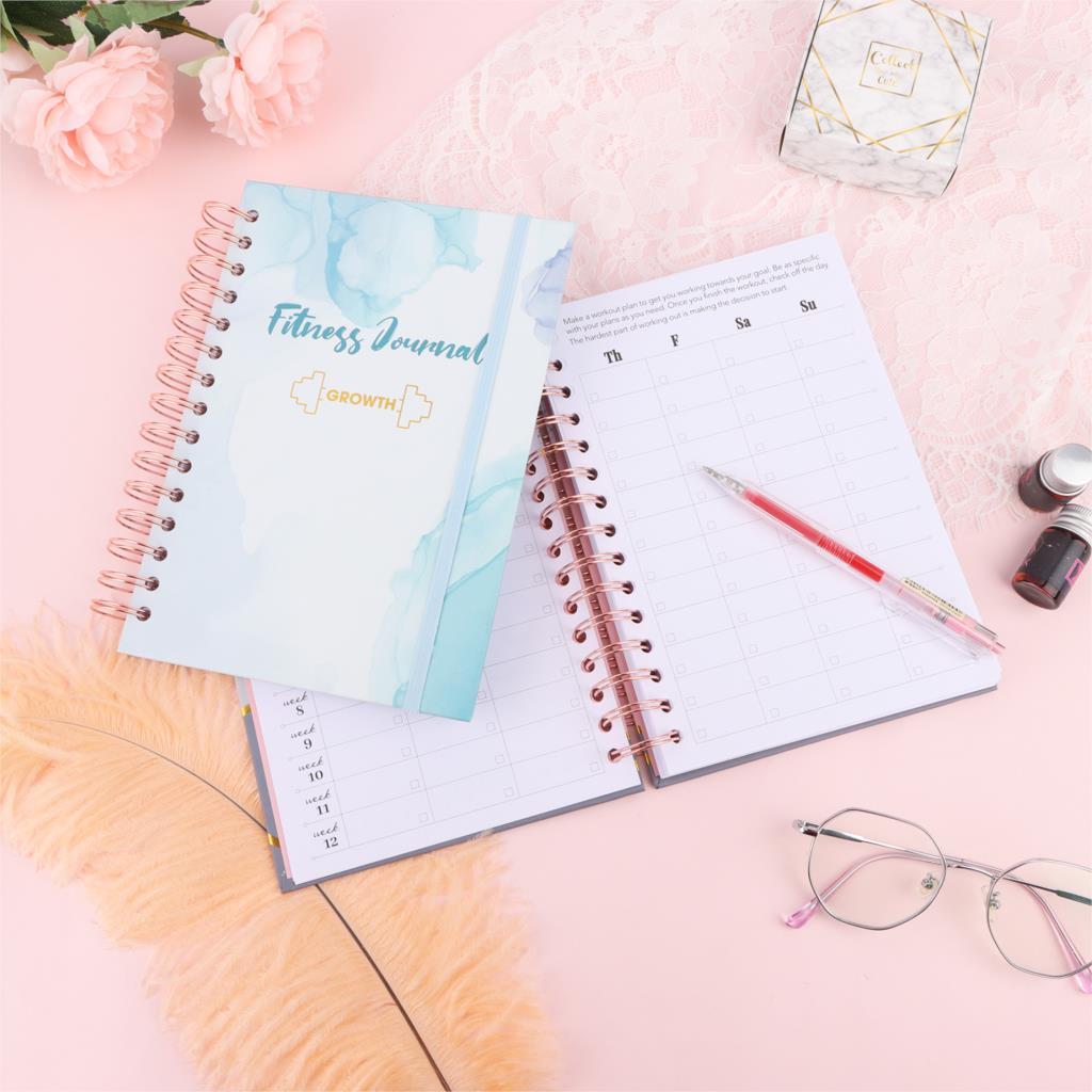 Workout Fitness Journal Planners,Daily Weekly Non-Dated Planner, Notepad for Fitness And/Nutrition Journal/Planners