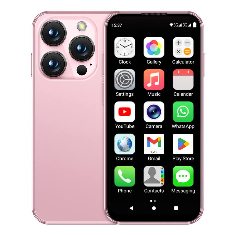 SERVO 19E Mini-Smartphone Android10 OS 3G WCDMA 2 GB + 16 GB Gesicht Freischalten abspielen Geschäft WiFi Hotspot 2 SIM bereithalten Niedliche Mobiltelefone Günstig: schwarz