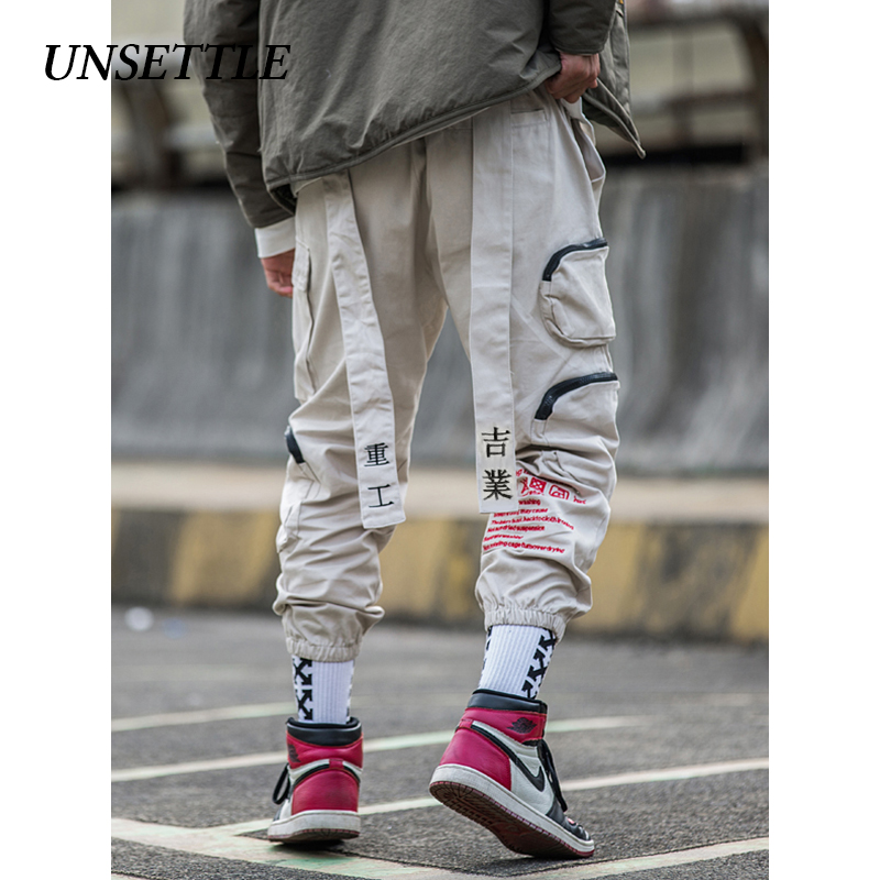 Pantalones de Hip Hop para hombre y mujer de unseat Japan , pantalones harén con múltiples bolsillos, ropa de calle informal para hombre, pantalones Cargo