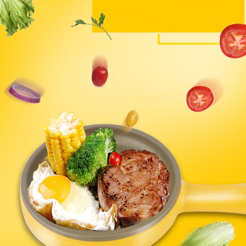 Mini poêle à frire électrique, ustensile de maison multifonctions pour Omelette et crêpes, poêle à Steak antiadhésive, cuiseur à vapeur pour œufs durs
