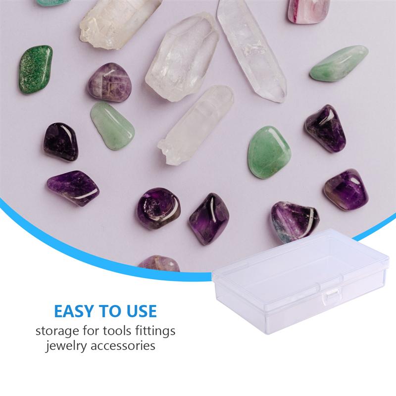 6pcs Clear Plastic Containers Box Transparent Case Tool Box Useful Package Container Storage Box For Home Bedroom Shop