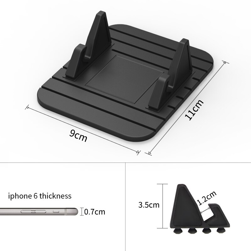 Auto Telefoon Houder antislip Mat Rubber Voor iPhone X XMAX Samsung S9 S8 Xiaomi Smartphone Mobiele Telefoon Stand bracket GPS Houder