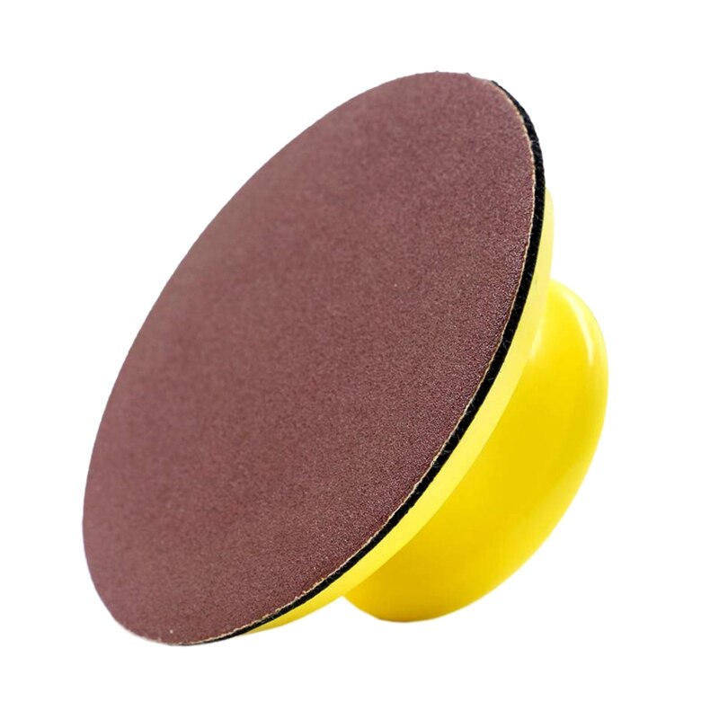 2 Pcs 5 Inch Hook and Loop Hand Sanding Block Round Sanding Pad Hook Backing Plate for Sanders or Polishers