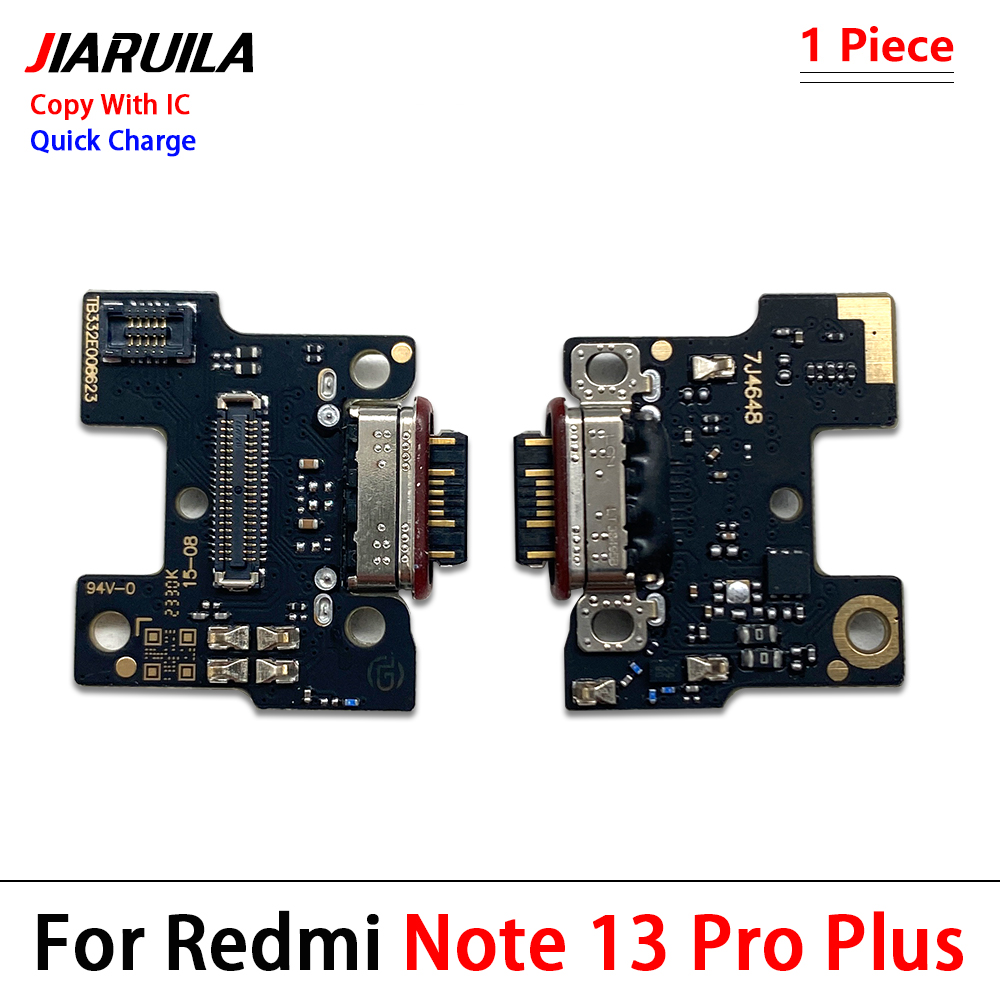 USB Charger Charging Port Dock Connector Microphone Flex Cable For Xiaomi Redmi 12C Note 12 4G 13 Pro Plus 5G 12s Fast charging: Red